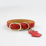 [GIIWIN]Pet Products Pet Dog Collars Leather Leash Training For Small Large Dogs Collar Leash Cat Collar Harness Dog Tag py0217