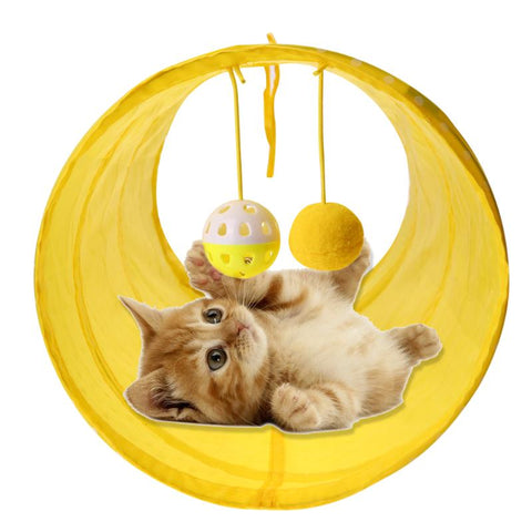 Funny Pet Cat Tunnel Cat Play Tunnel Tubes Collapsible Crinkle Kitten Cat Toys Puppy Ferrets Rabbit Play Cat Play Tunnel Tubes