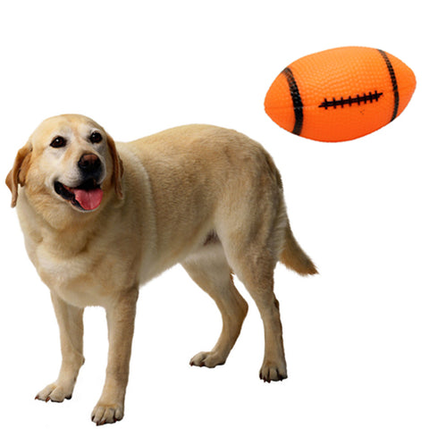 Pet Dogs Squeaky Toys Sounding Chewing Toys Football Soccer for Pet Dogs Puppies Traing Ball Dogs Rugby 1pcs